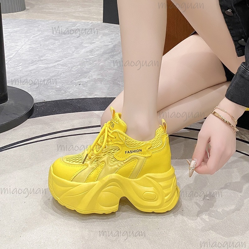 Women Shoes Store - Women's Mesh Breathable Chunky Platform Sneakers