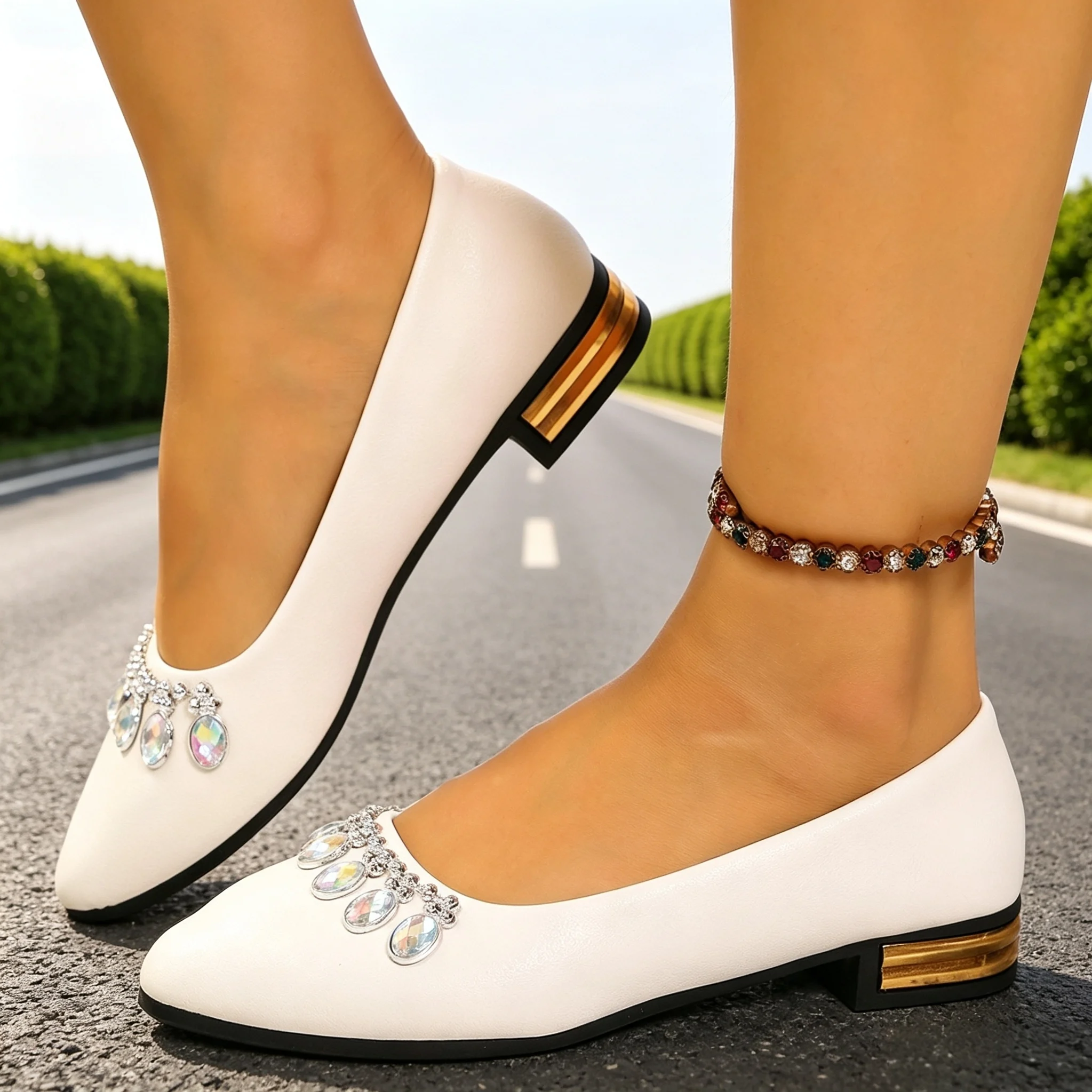 Women Shoes Sneakers - Women Flats Pointed Toe Ballet Shoes
