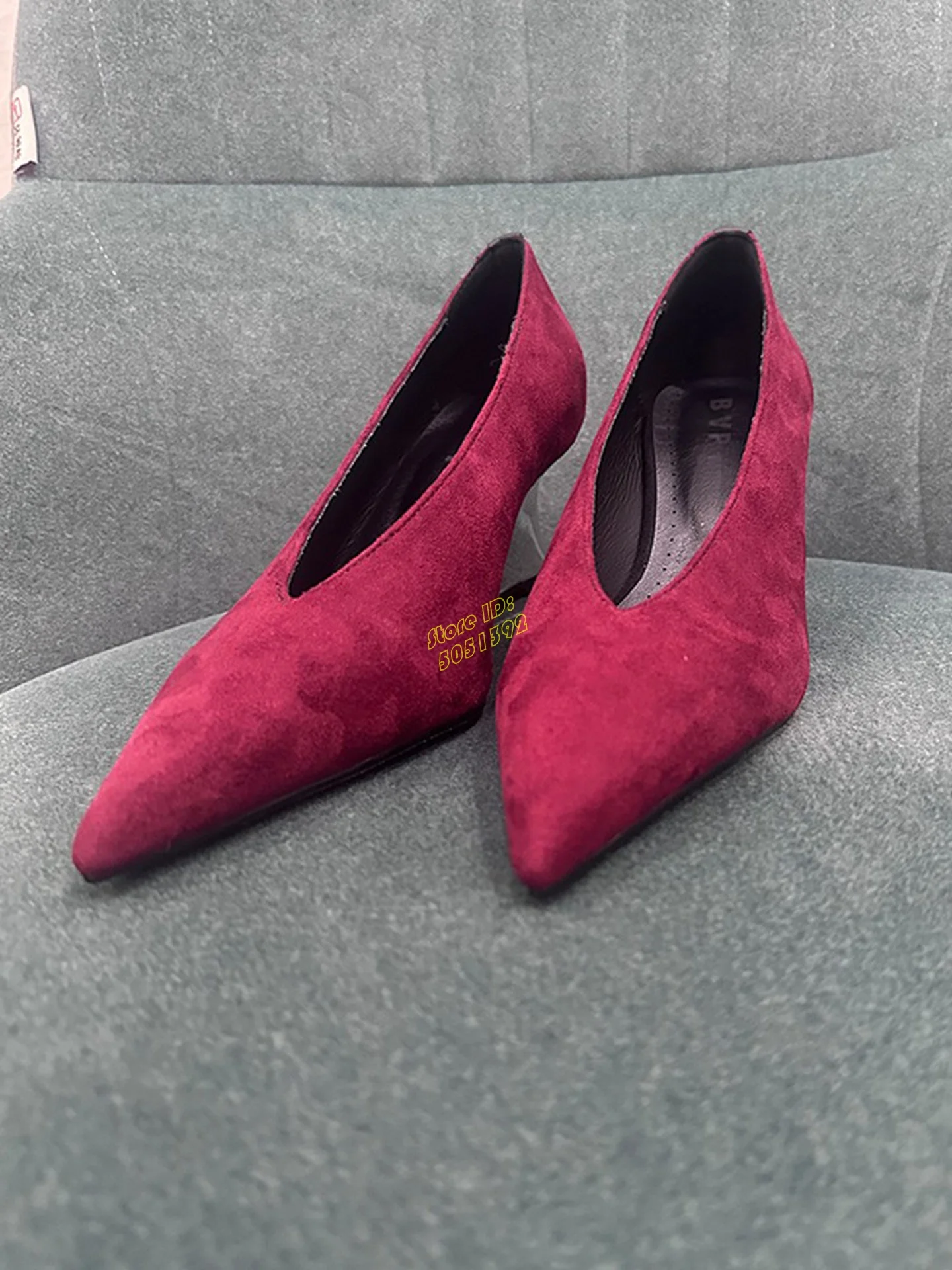 Yellow Suede Slip On Pumps Wed - огляд і ціна Women'S Shoes Burgundy