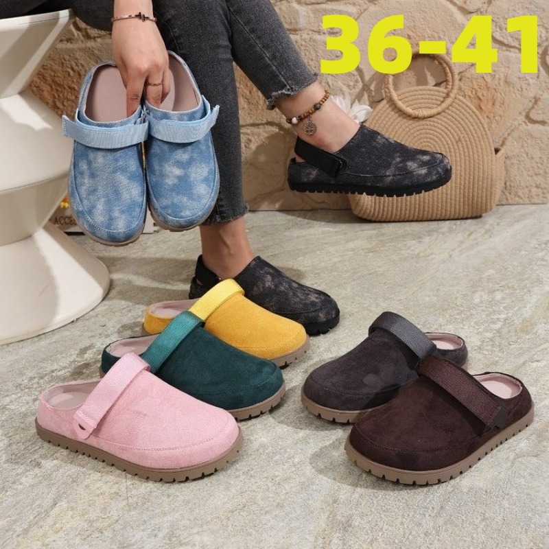 New Women Suede Mules Multicol - огляд і ціна Slip On Mule Flat
