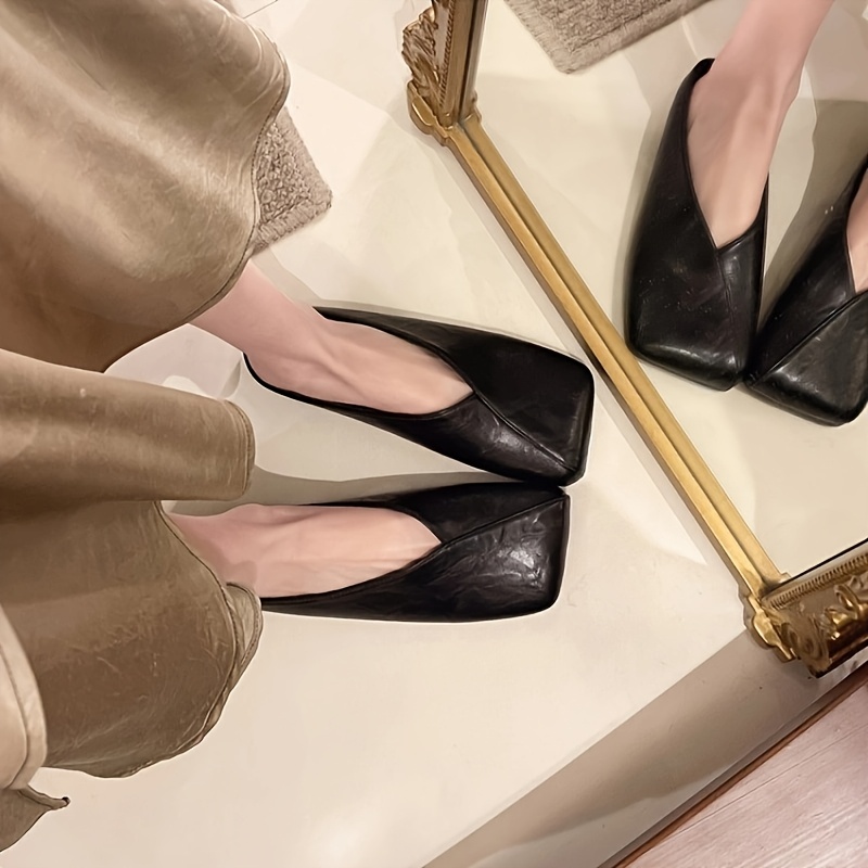 Spring Summer New Square Head  - огляд і ціна Slip On Mule Flat