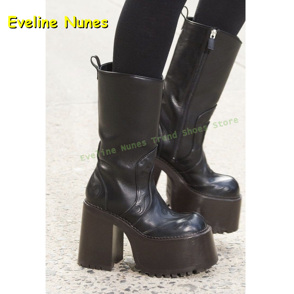 Embroidery Platform Knee High  - огляд і ціна Knee High Boots Women