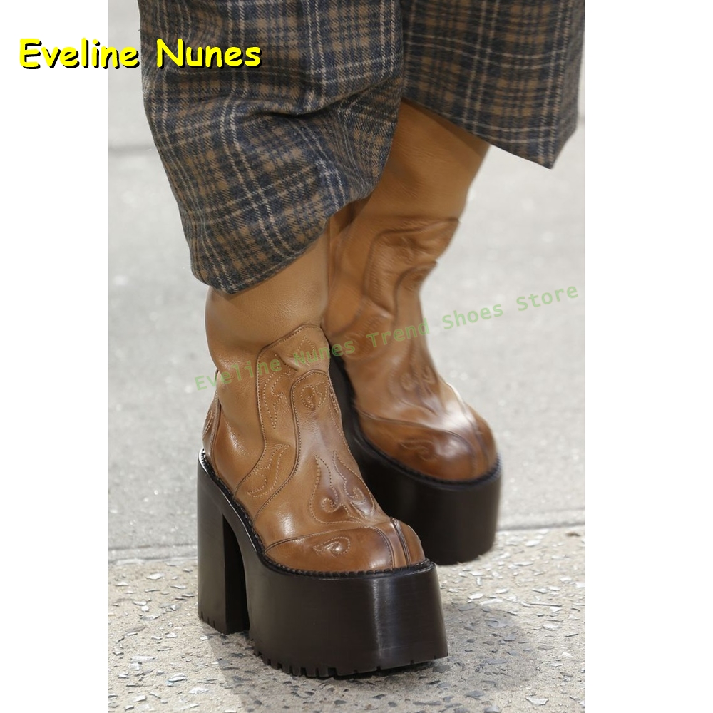 Embroidery Platform Knee High  - огляд і ціна Knee High Boots Women