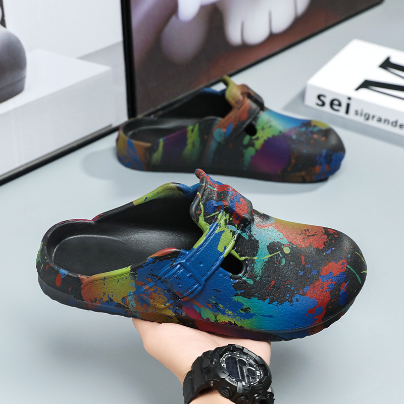 Men Women Graffiti Splash Pain - огляд і ціна Slip On Mule Flat