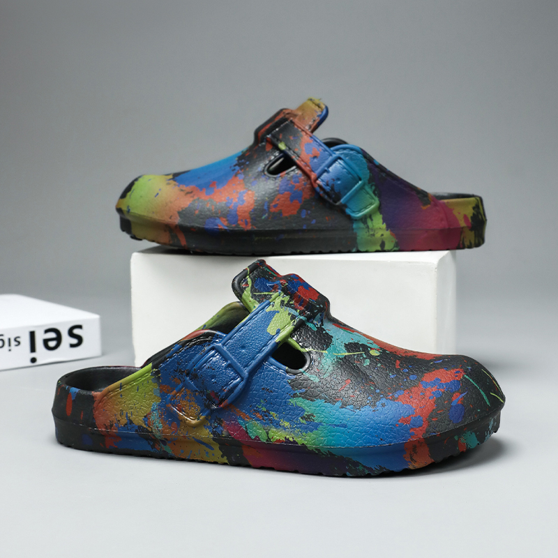 Men Women Graffiti Splash Pain - огляд і ціна Slip On Mule Flat