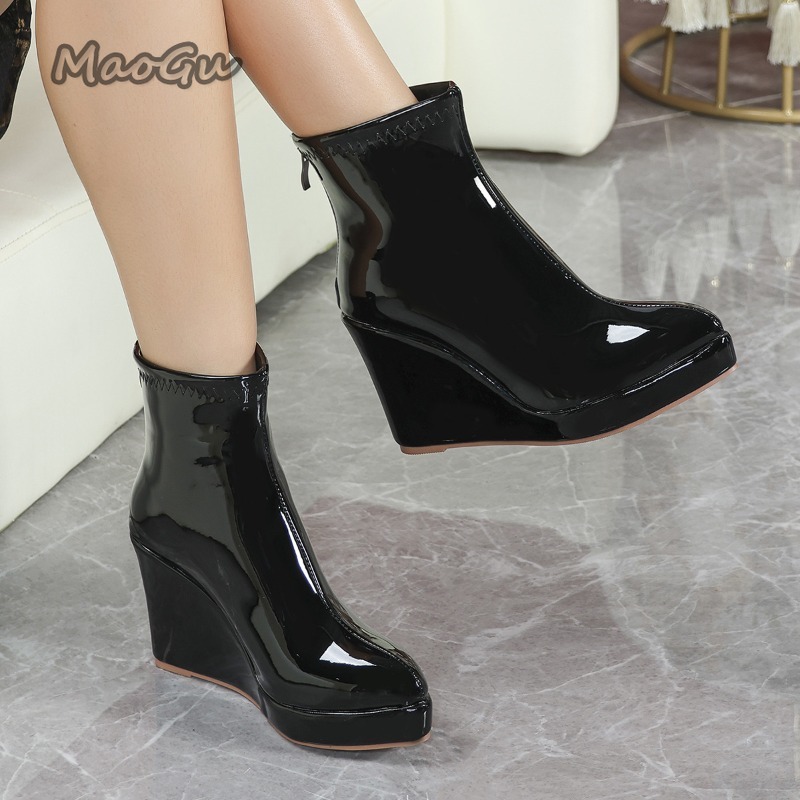 British Style Patent Leather B - огляд і ціна Women'S Shoes Burgundy