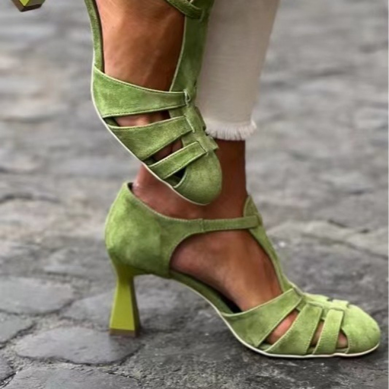 Women's Green Suede Kitten Hee - огляд і ціна Women Shoes Formal