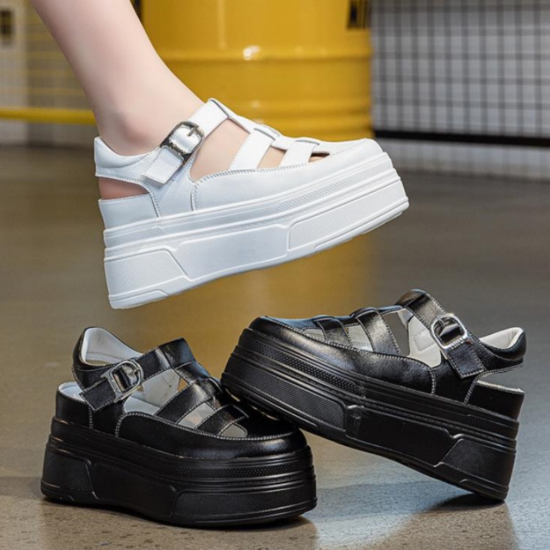 8.5cm Hollow Full Cow Genuine  - огляд і ціна Women Shoes Sneakers
