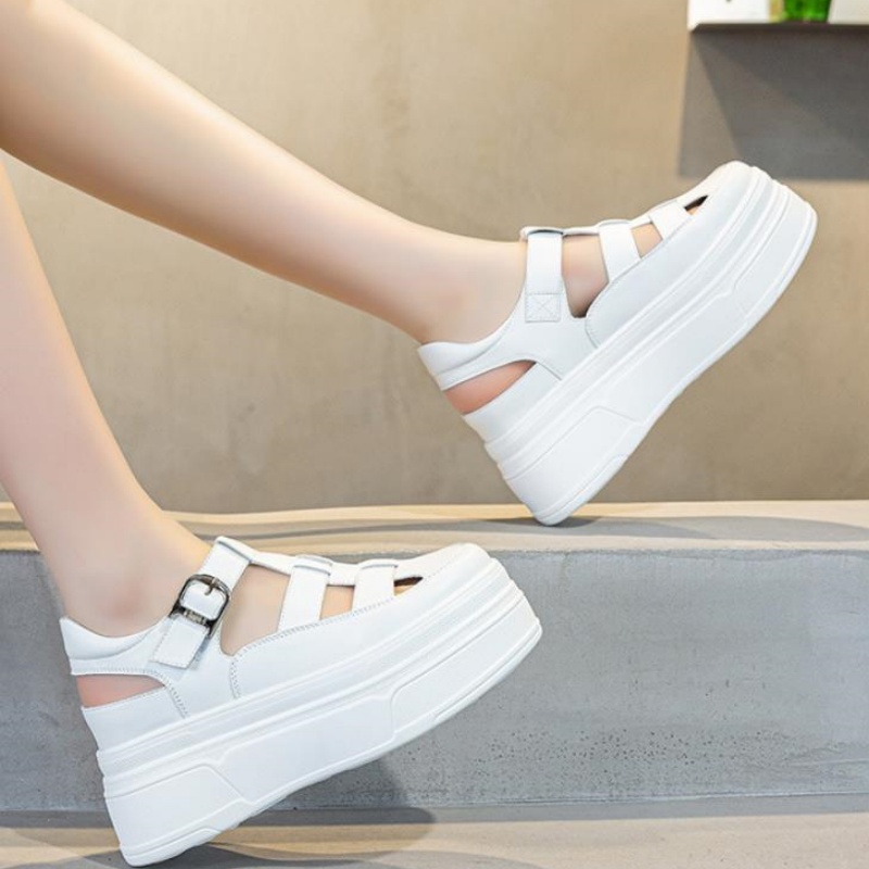 8.5cm Hollow Full Cow Genuine  - огляд і ціна Women Shoes Sneakers