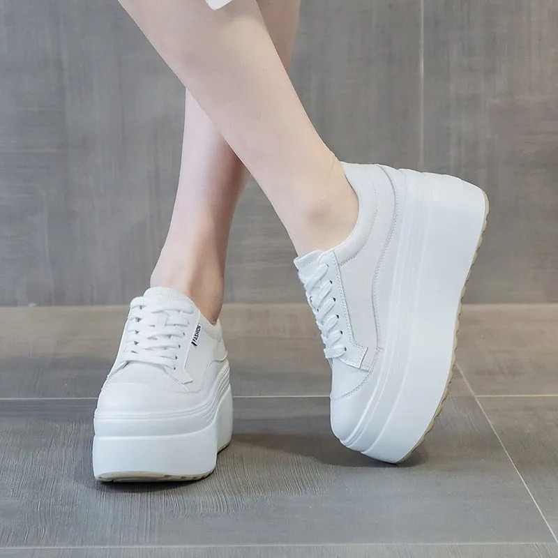 8cm New Canvas Genuine Leather - огляд і ціна Wedge Heeled Sneaker