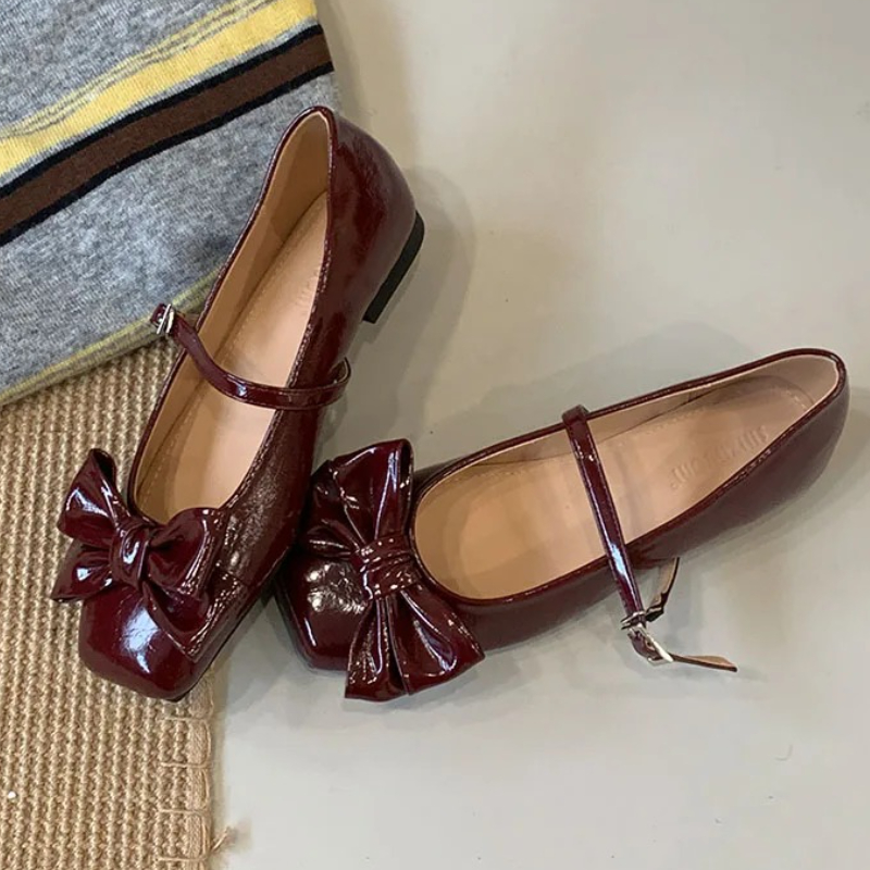 Cute Bowknot Square Toe Design - огляд і ціна Women Shoes Elegant