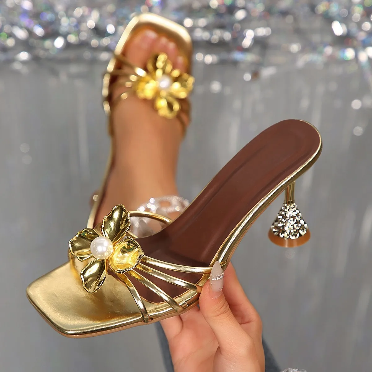 Vintage Metal Flower Crystal C - огляд і ціна Women Shoes Formal