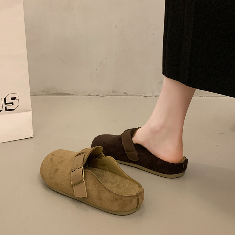 Ladies Round Toe Suede Backles - огляд і ціна Slip On Mule Flat