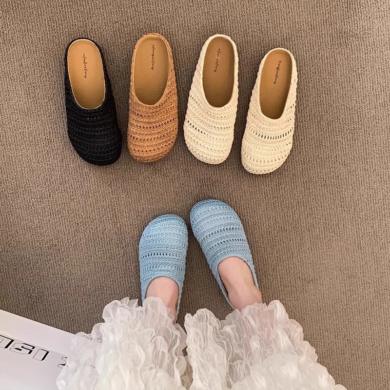 Women Raffia Woven Mule Slippe - огляд і ціна Slip On Mule Flat