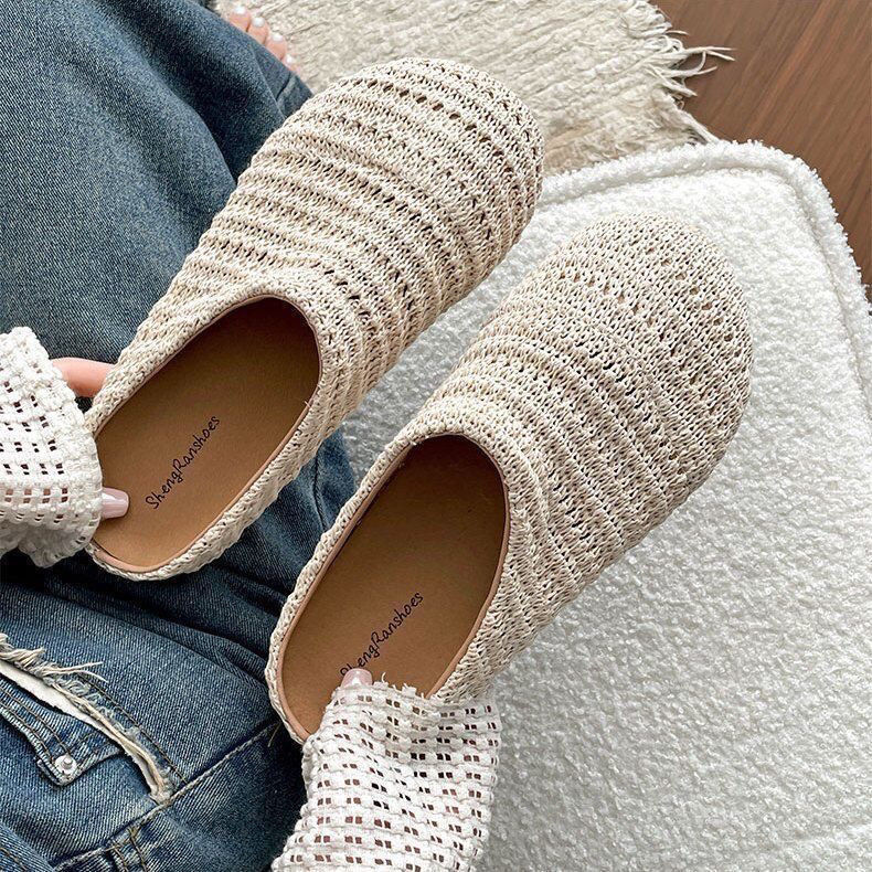 Women Raffia Woven Mule Slippe - огляд і ціна Slip On Mule Flat