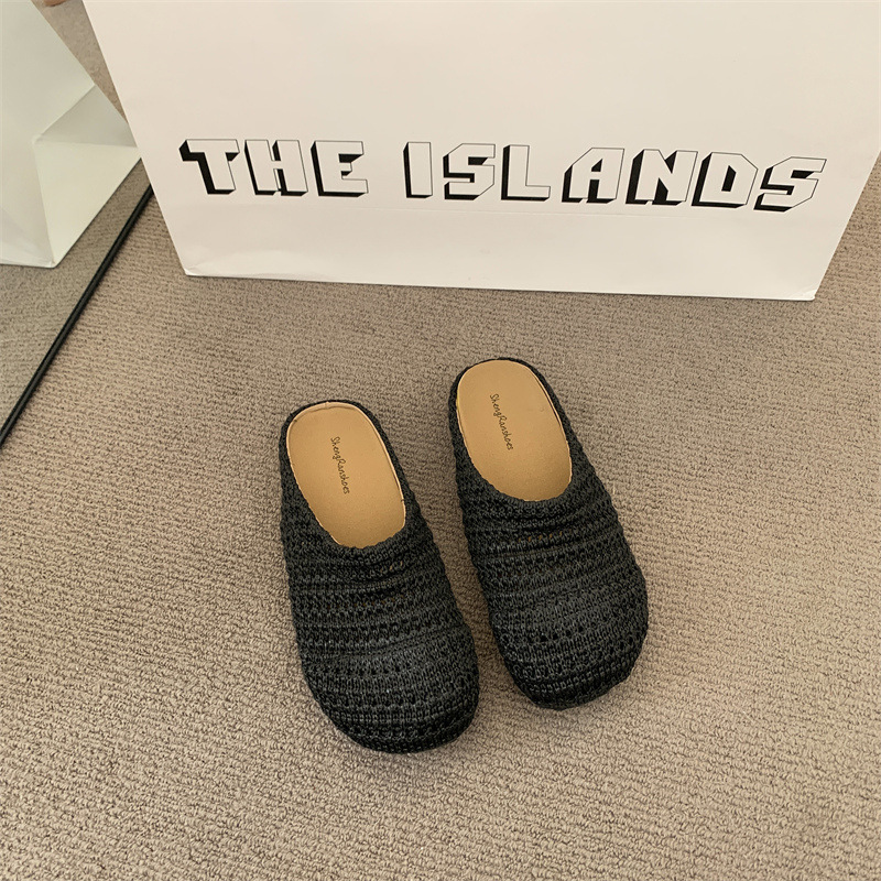 Women Raffia Woven Mule Slippe - огляд і ціна Slip On Mule Flat