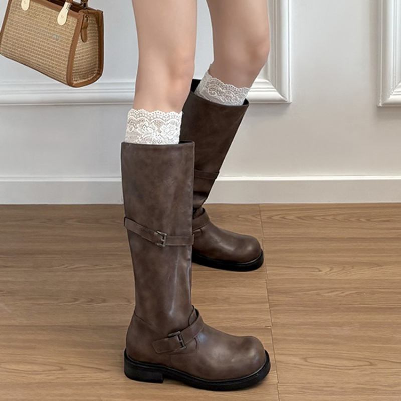 Vintage Belt Buckle Women Knee - огляд і ціна Knee High Boots Women