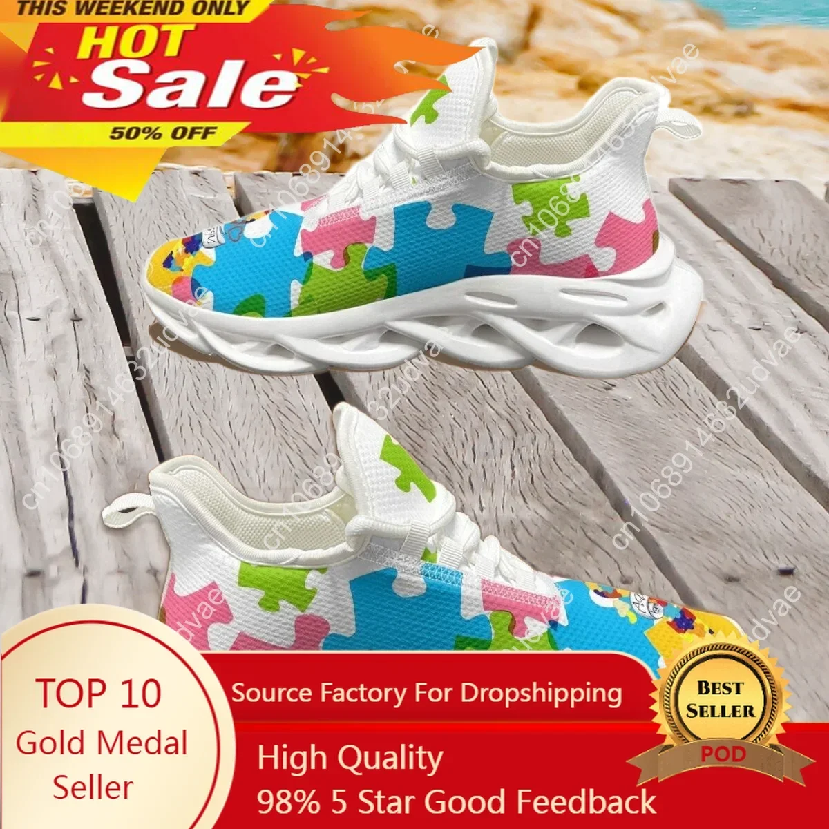 Autism Awareness Sports Runnin - огляд і ціна Women Shoes Sneakers