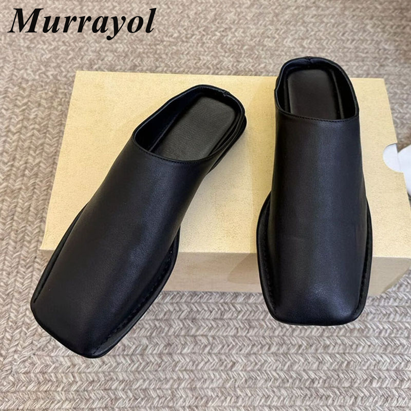 Slippers Closed Toe Genuine Le - огляд і ціна Slip On Mule Flat