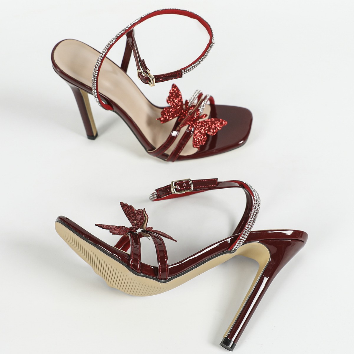 Sandalias De Mujer Verano 2025 - огляд і ціна Women'S Shoes Burgundy