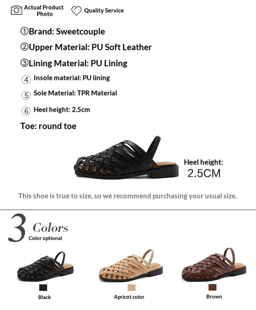 сандали женские Handmade Weave - огляд і ціна Slip On Mule Flat