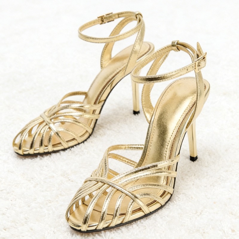 Sexy Gold Hollow Narrow Band H - огляд і ціна Women Shoes Formal