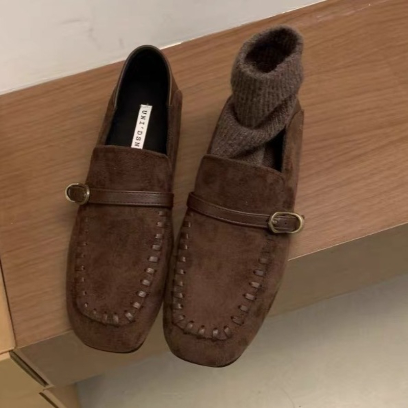 Elegant Suede Square Toe Flat  - огляд і ціна Women Shoes Elegant