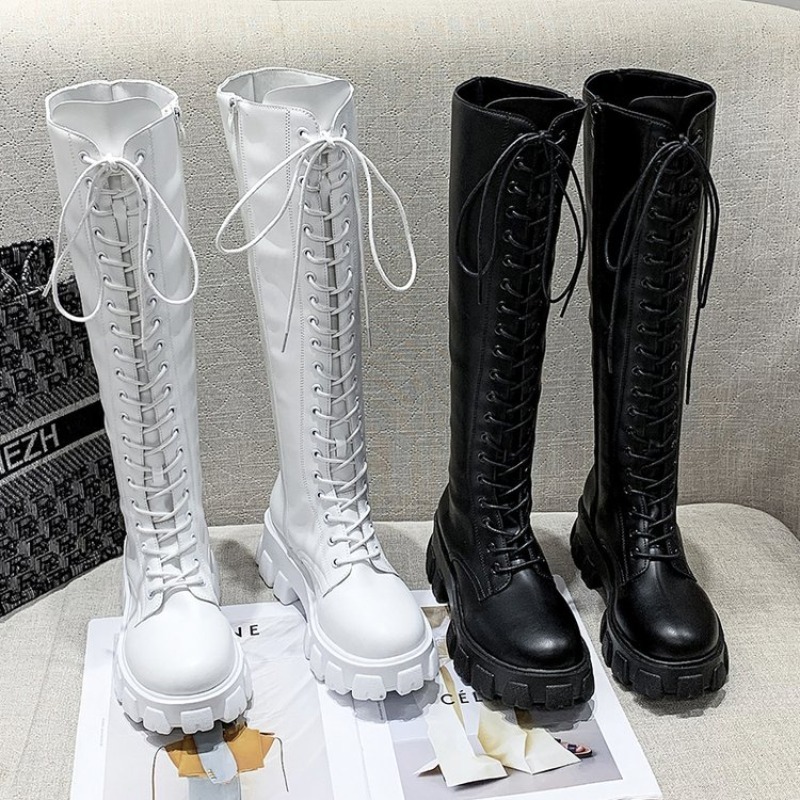 Women Knee High Boots Lace Up  - огляд і ціна Knee High Boots Women