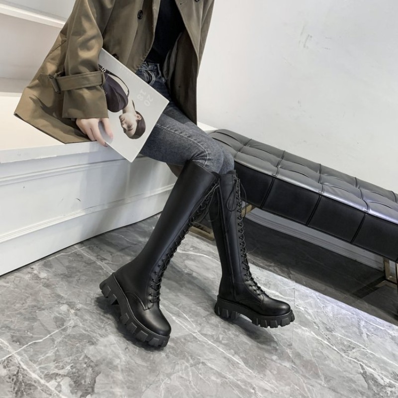 Women Knee High Boots Lace Up  - огляд і ціна Knee High Boots Women