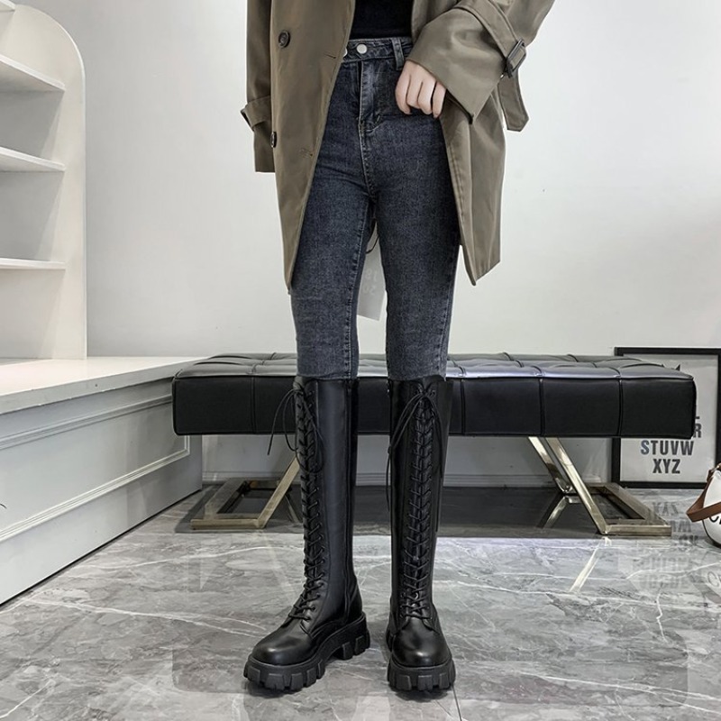 Women Knee High Boots Lace Up  - огляд і ціна Knee High Boots Women